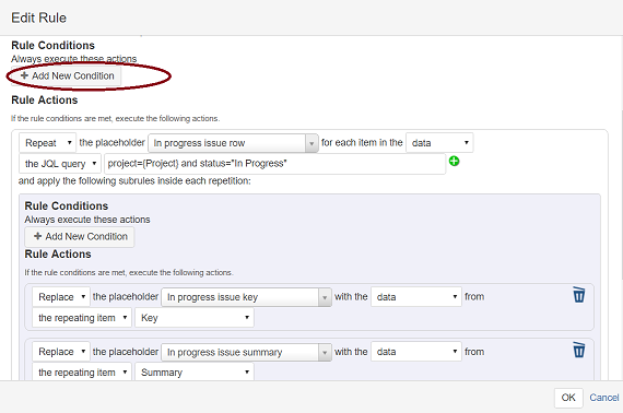 Adding a new condition to a rule Adding a new condition to a rule