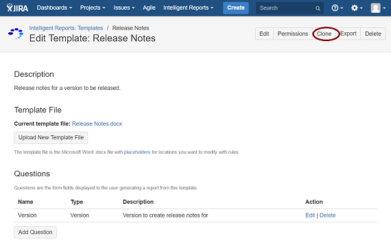 Cloning a template Cloning a template