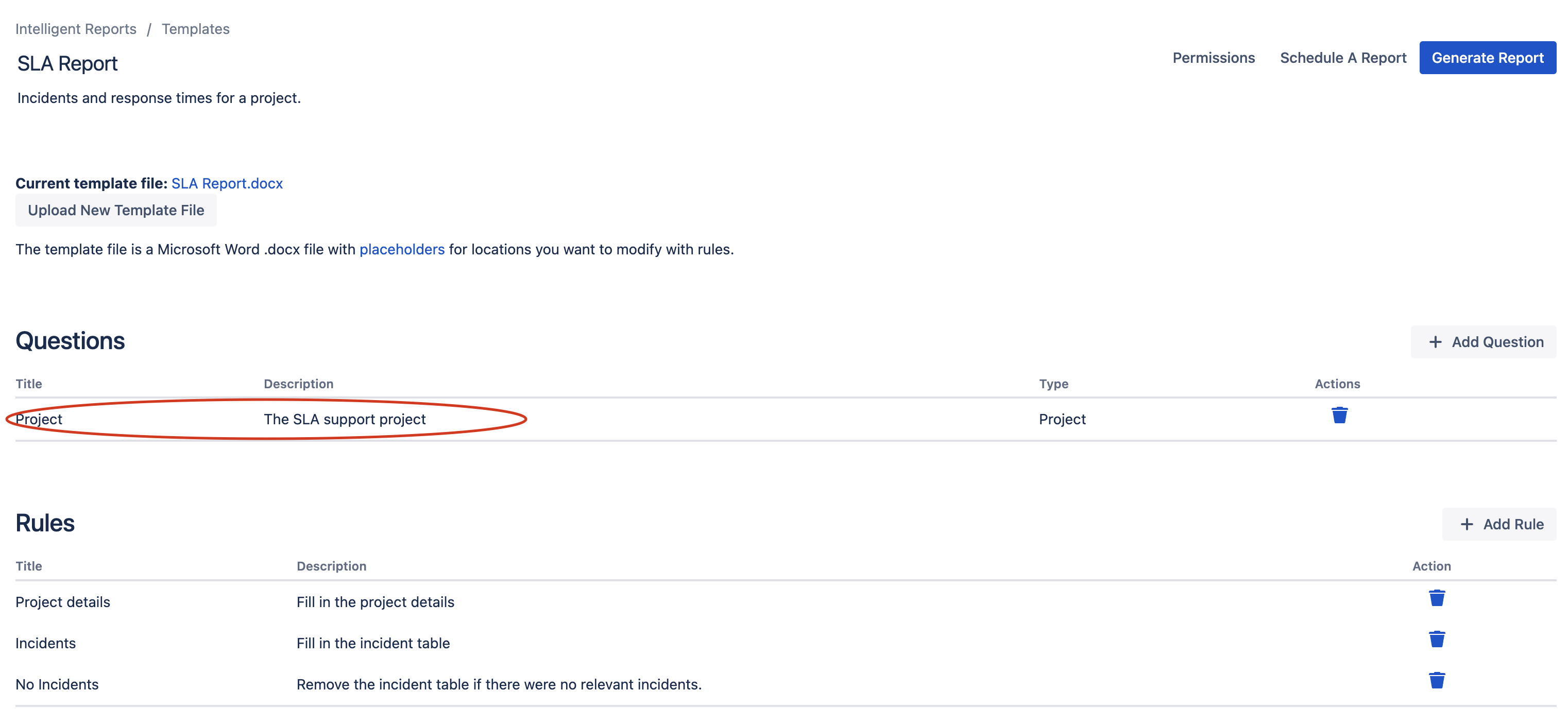 Selecting the question to edit Selecting the question to edit