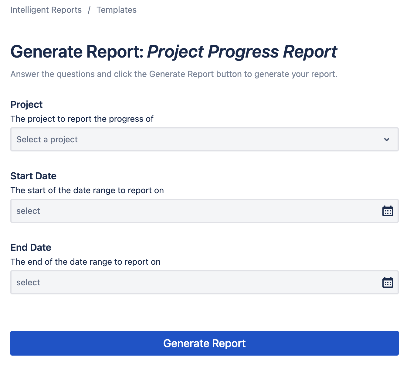 Report with questions Report with questions