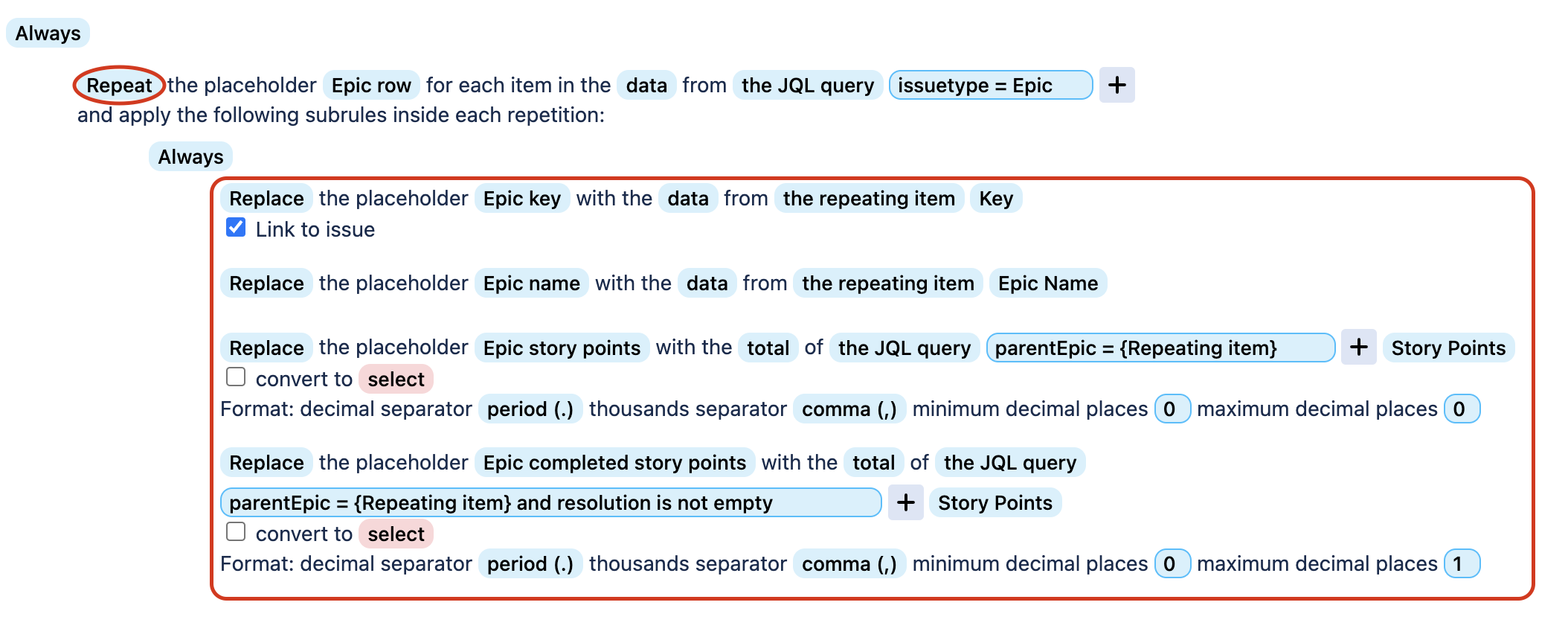 Repeating an action Repeating an action