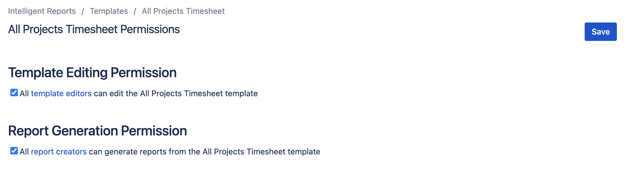Editing template permissions Editing template permissions